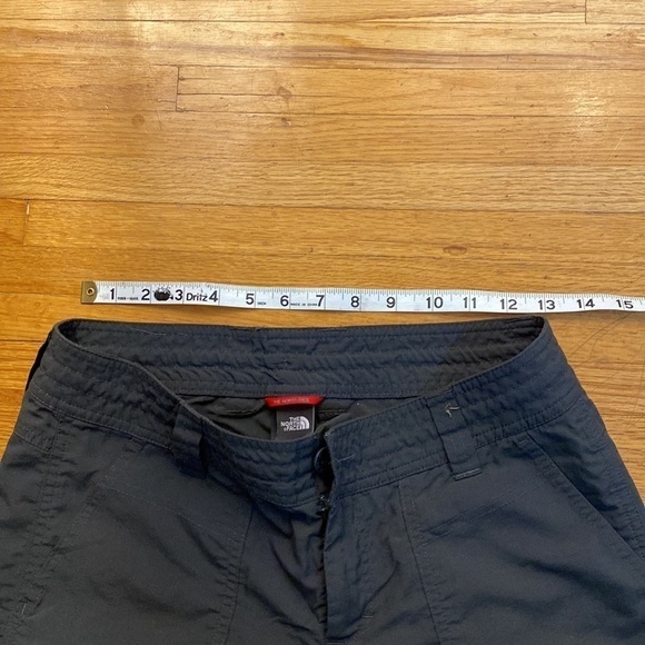 The North Face Capri pants black 6 drawstring button zipper outdoor Gorpcore - Picture 3 of 11